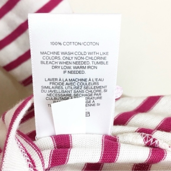 NWT Express One Eleven Pink Striped Tie Front Tee - Picture 5 of 5